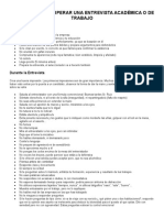 Consejos para Superar Una Entrevista Académica o de Trabajo