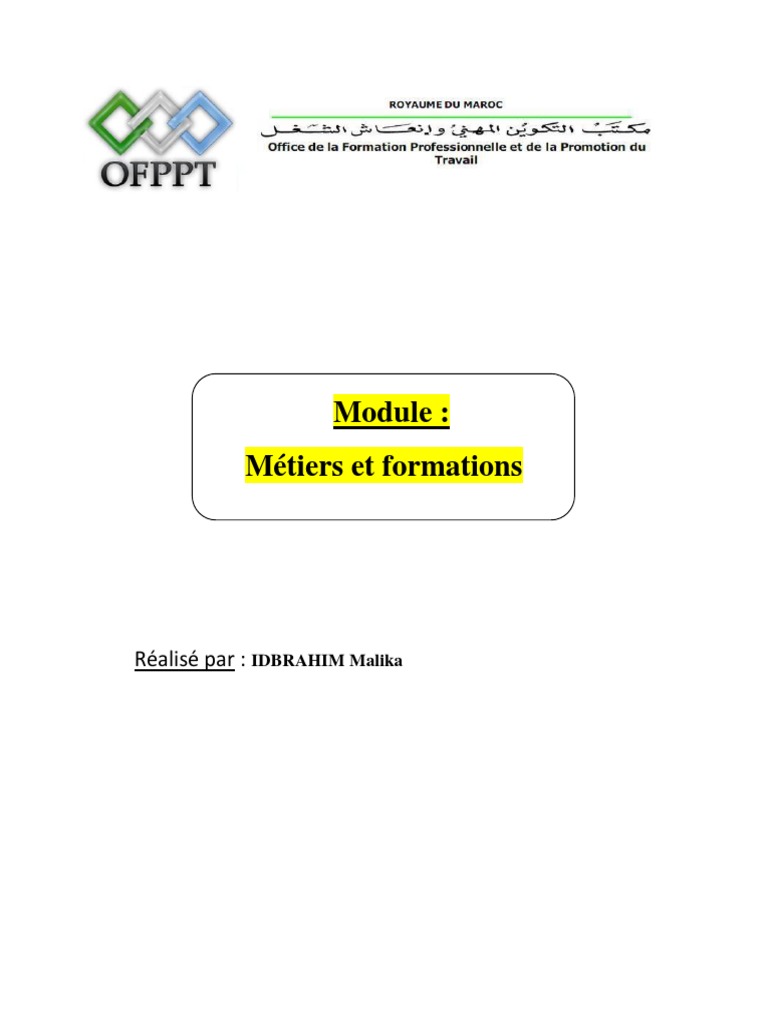 Module de formation aux métiers TSGE | PDF | Formation à distance ...