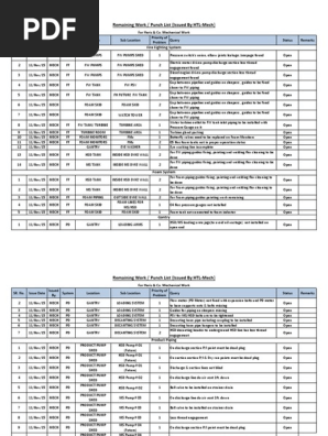  PUNCH LIST FORMAT
