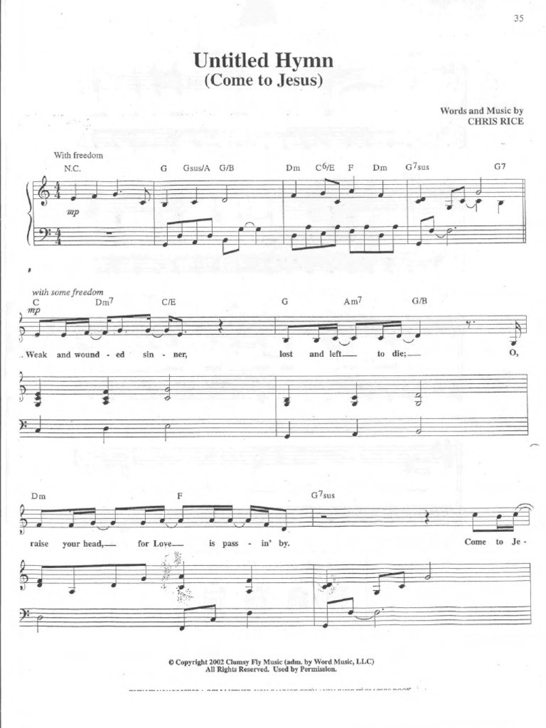 Chris Rice - Come To Jesus | PDF