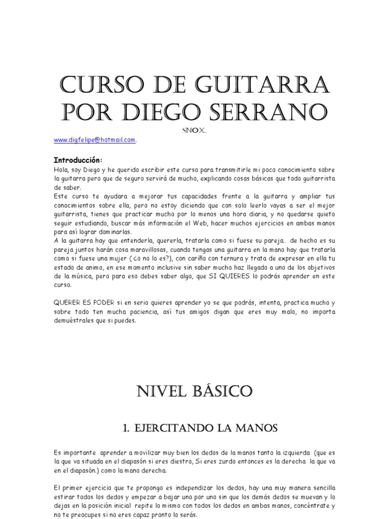 Curso de Guitarra Completo | Descargar gratis PDF | Acorde (Música ...