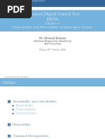 Advanced Digital Control Syst EE554: Controllability and Observability of Digital Linear Systems