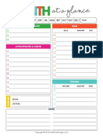 Monthly Planner at A Glance PDF