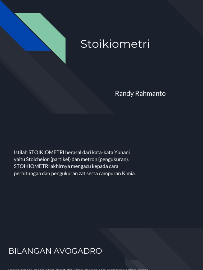 Pengantar Stoikiometri dan Rumus Kimia | PDF | Metode & Bahan Ajar ...