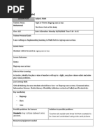 Lesson 8 Plan Regroup Ones as Tens