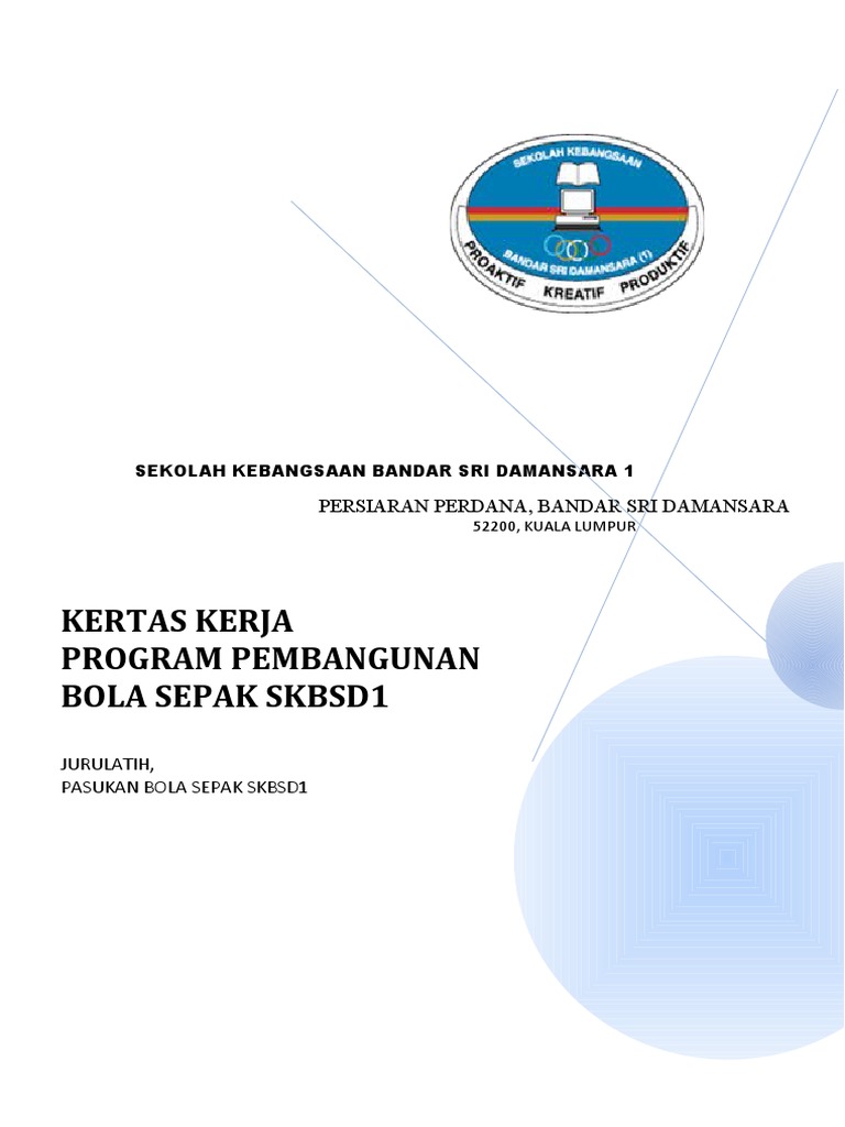 kertas kerja bola sepak