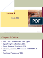 Lecture 4 - Basic SQL