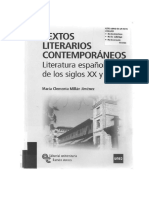 Textos Literarios Contemporáneos Literatura Española Siglos XX y XXI PDF