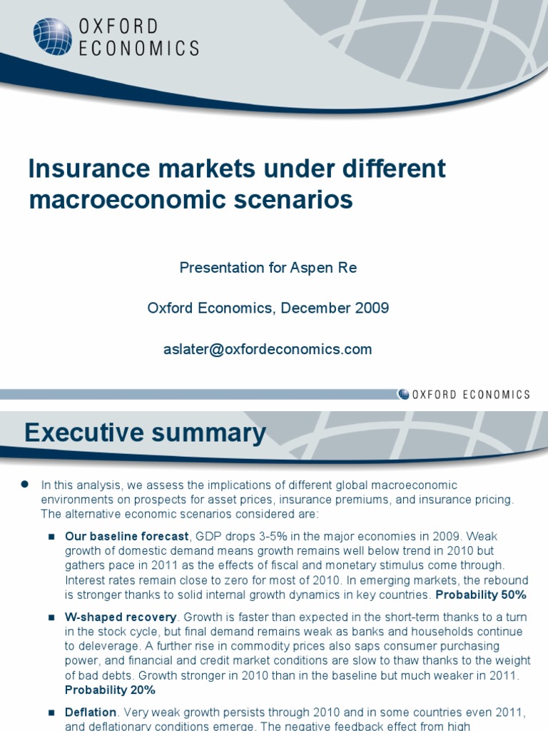 Insurance Premiums and Economic Scenarios | PDF | Residential Mortgage ...