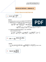 ANALISIS MATEMATICO I - EJERCICIOS DE REPASO - SEMANA 02 - Limites Trigonometricos PDF