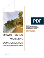 Mkg203 - Digital Marketing Communication: JNR Haro Posa