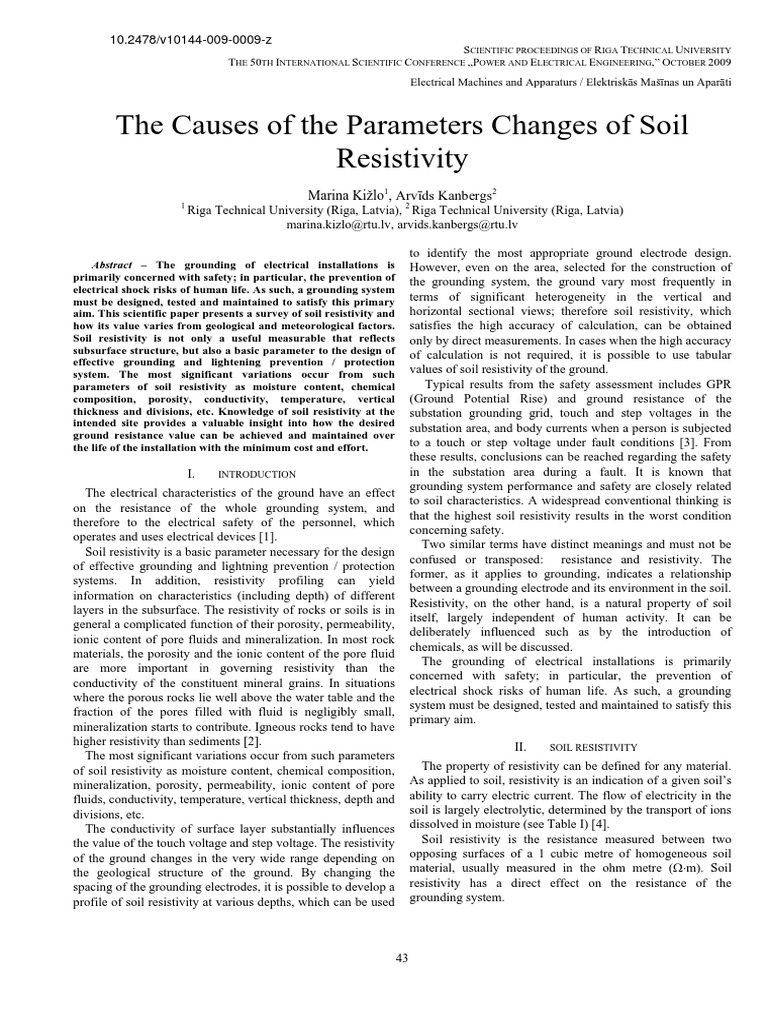 (Electrical, Control and Communication Engineering) The Causes of The