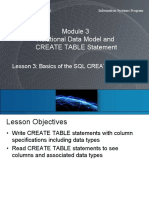 3 Basic SQL CREATE TABLE Statement PDF