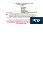 Transaction Successful Acknowledgement Slip SD Bill Payment