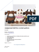 Amigurumi Bull Free Crochet Pattern: Designer: Anna Sokolnikova Instagram: You Will Need