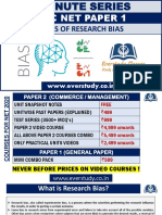 Ugc Net Paper 1: Types of Research Bias