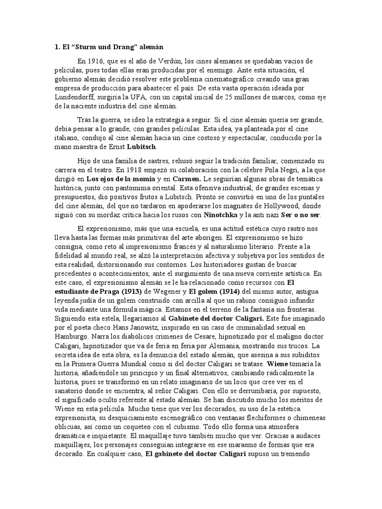 El Sturm Und Drang Aleman PDF Expresionismo Alemania