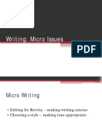 Writing - Micro Issues