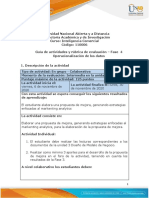 Guía de Actividades y Rúbrica de Evaluación - Unidad 3 - Fase 4 - Operacionalización de Los Datos