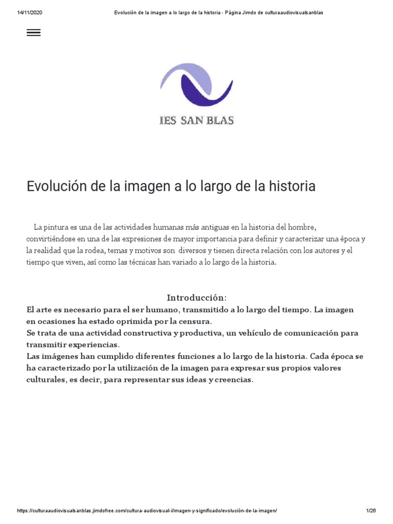 Evolución de la imagen en la historia | PDF | Pinturas | Renacimiento
