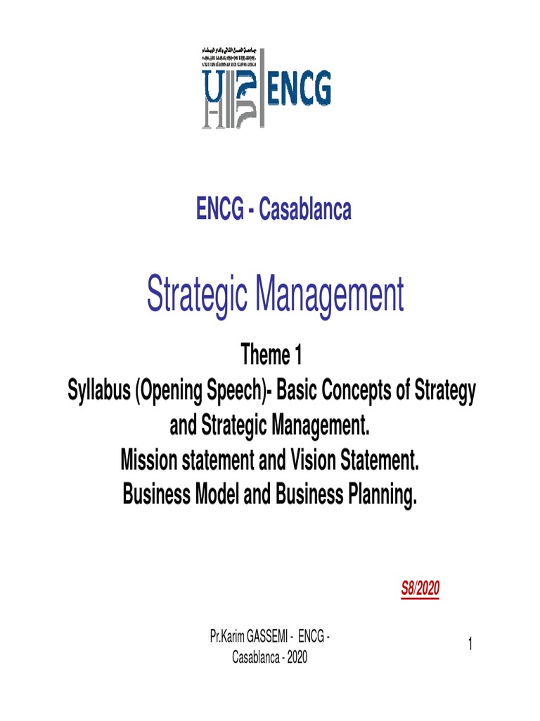 Strategic Management Course Overview | PDF | Strategic Management ...