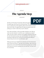 The Agenda Step: The Perfect Closing Script