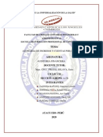 Auditoría de Los Ingresos Cuentas Por Cobrar