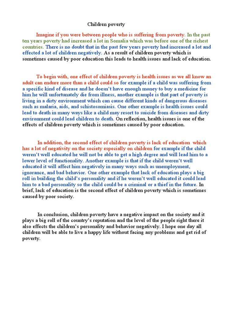 Effects of Child Poverty in Somalia | PDF