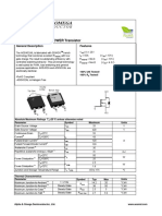 AOD452A N-Channel SDMOS POWER Transistor: General Description Features
