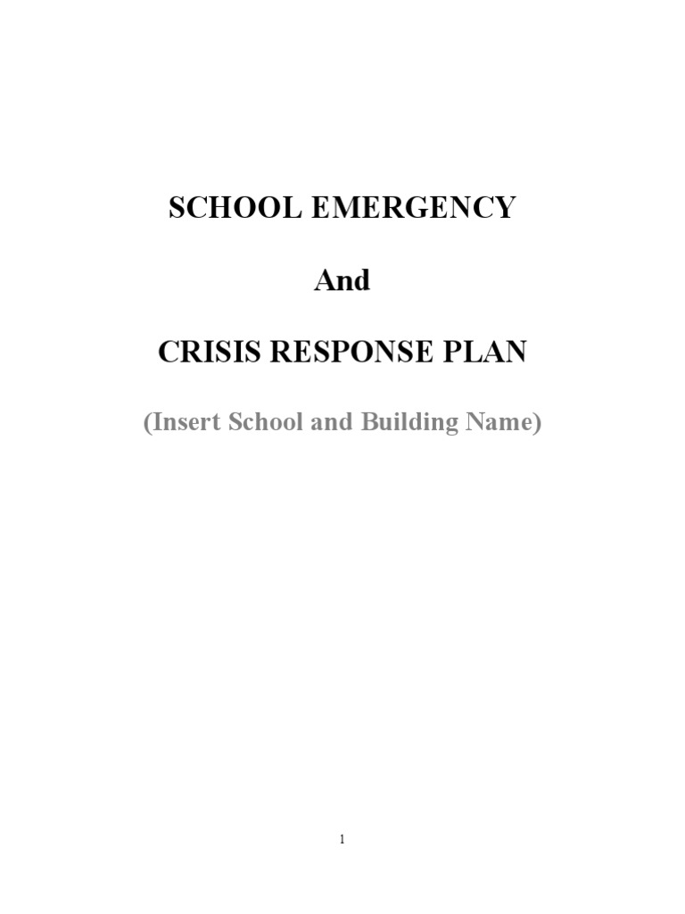 School Emergency and Crisis Response Plan | PDF | Incident Command ...