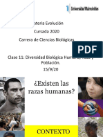Clase 11 Diversidad Biológica Humana, Raza y Población