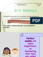 Perfect Modals: - You Will Be Evaluated Through: Class Participation Checklist