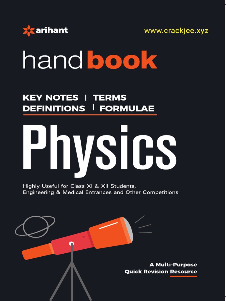 Arihant Physics Handbook Crackjee Xyz Pdf Rotation Around A Fixed Axis Euclidean Vector