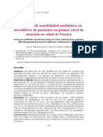 Evaluación de Sensibilidad Antibiótica en Urocultivos de Pacientes en Primer Nivel de Atención en Salud de Pereira