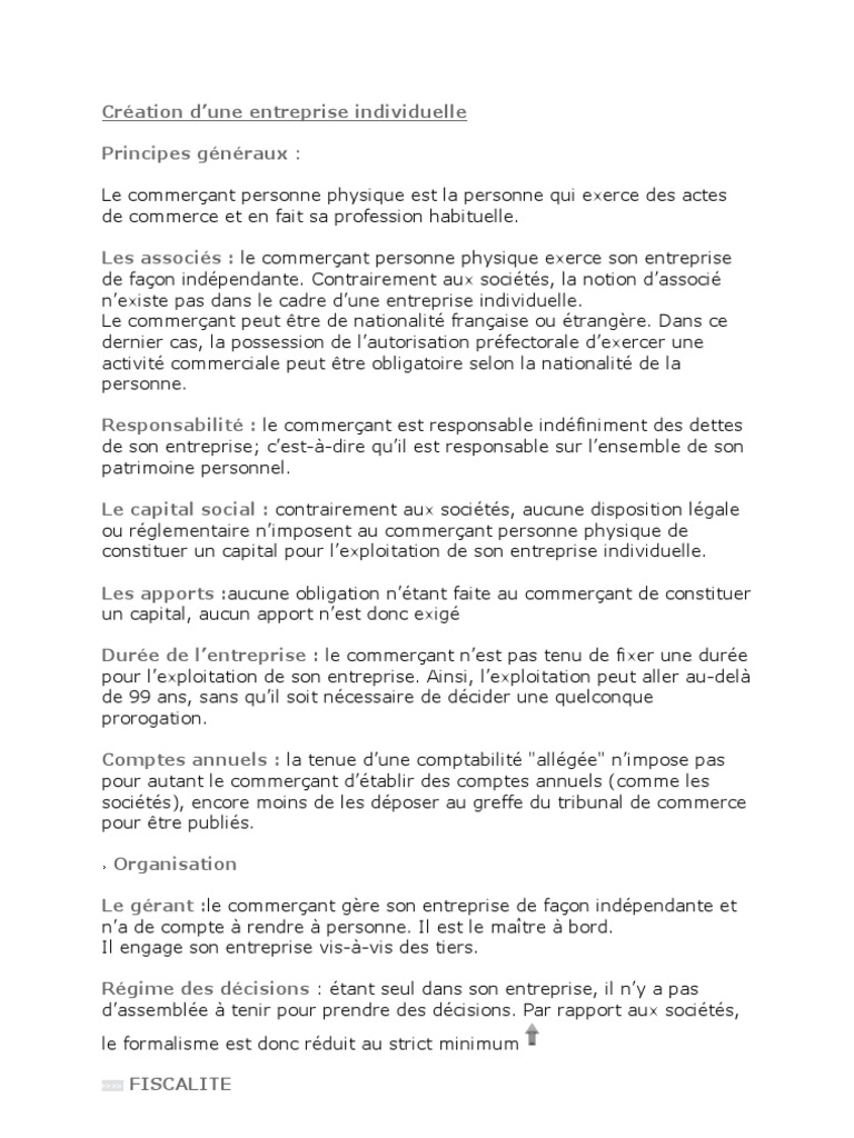 Modèle De Statuts D une Entreprise Individuelle Pdf Entreprise Individuelle | PDF | Entreprise individuelle | Économie