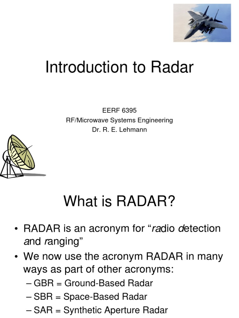 Introduction To Radar PDF Download Free PDF Radar Antenna (Radio)