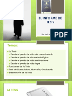 1. EL INFORME DE TESIS 20-II