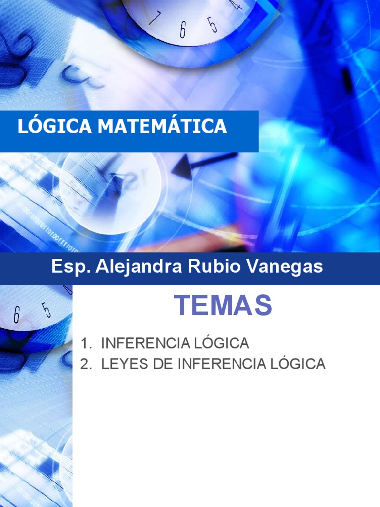Reglas de Inferencia Lógica en Matemáticas | PDF | Inferencia | Lógica ...