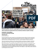 Bristol Police Arrest 14 People at Anti Lockdown Protest
