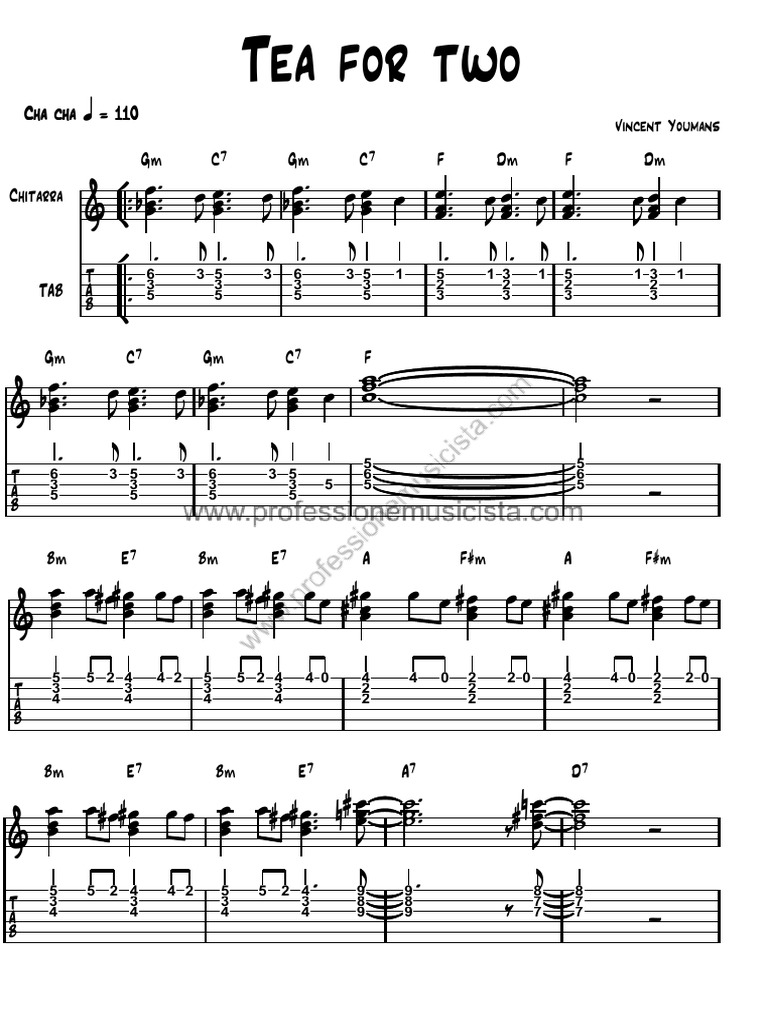 Tea For Two Guitar Descargar gratis PDF Théâtre