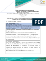 Guía de Ruta y Avance de Ruta para La Realimentación - Fase 4 - Producción de Participación Comunitaria