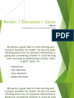Review / Discussion / Game: Child and Adolescent Learners and Learning Principles