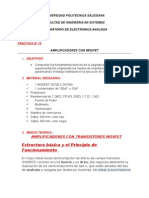 Practica#10 Amplificacion Mosfet