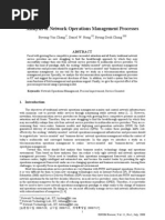 Analysis of Network Operations Management Processes: Byeong-Yun Chang, Daniel W. Hong, Byung-Deok Chung