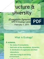 2011 Lecture 4a Ecosystem Dynamics I