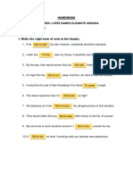 Homework Apellidos Y Nombres: Lopez Ramos Elizabeth Adriana CODIGO: 2018112510 Filial: Huancayo I. Write The Right Form of Verb in The Blanks