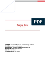 Test de Bond Evaluacion Numero 3