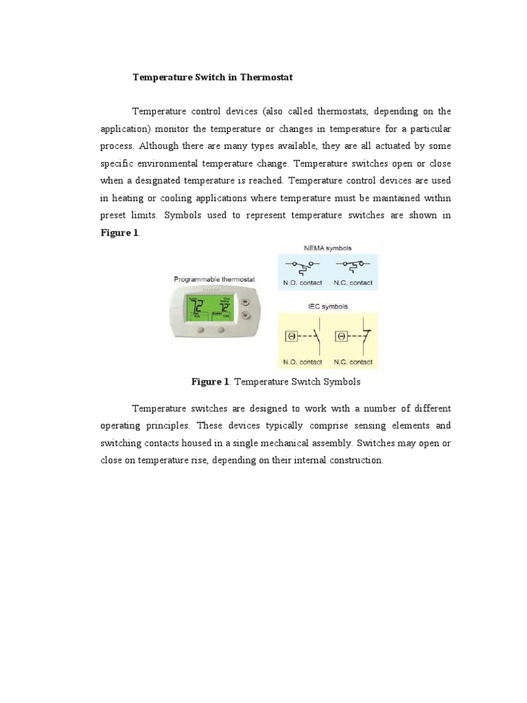 Understanding Temperature Switches | PDF | Computers | Technology ...