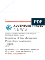 Importance of Risk Management Preparedness in Adventure Tourism