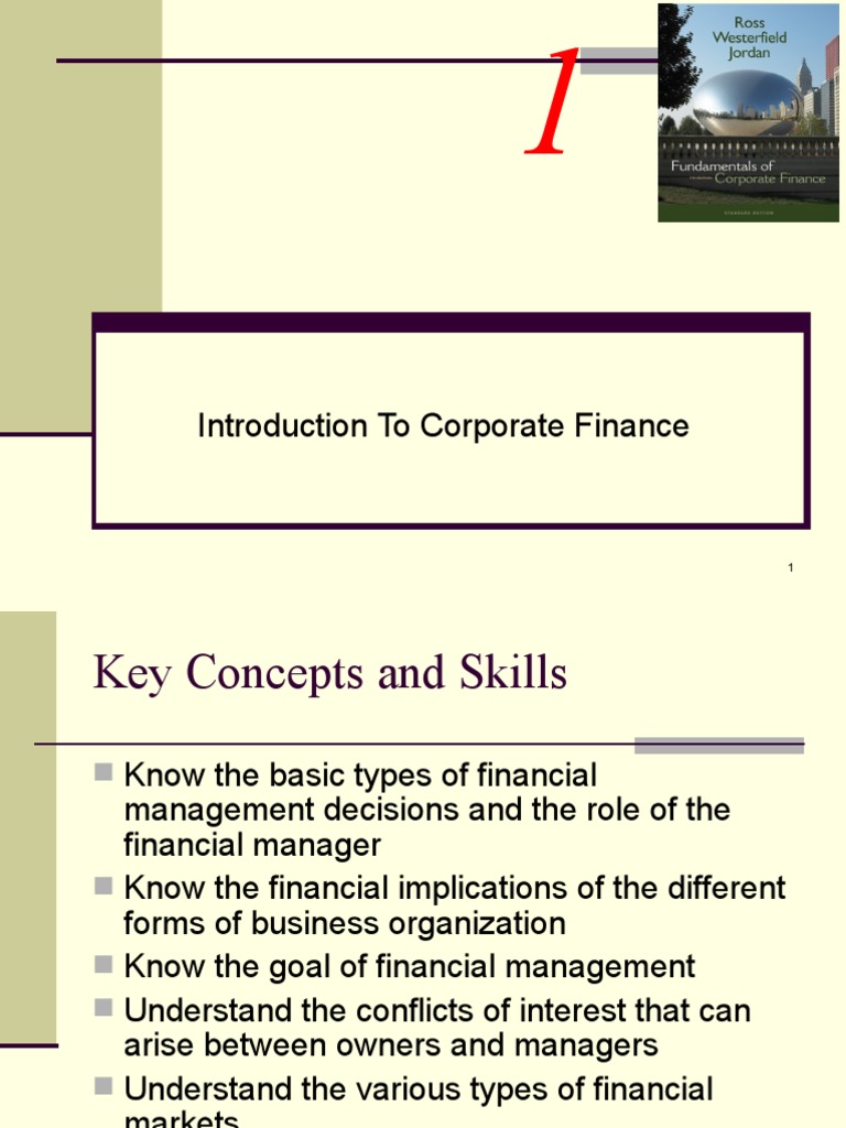 Introduction to Corporate Finance Concepts | PDF | Balance Sheet ...